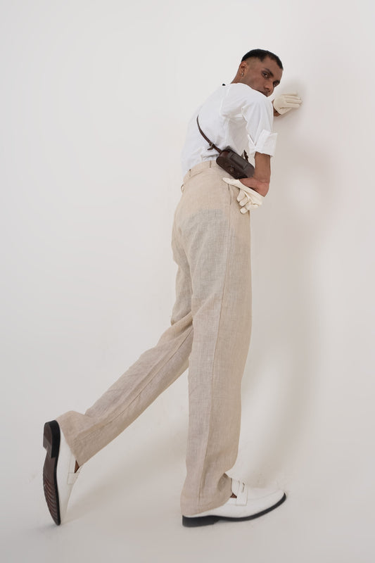 Lounge Linen Trouser - Tushe - Let’s not run after what’s fleeting.