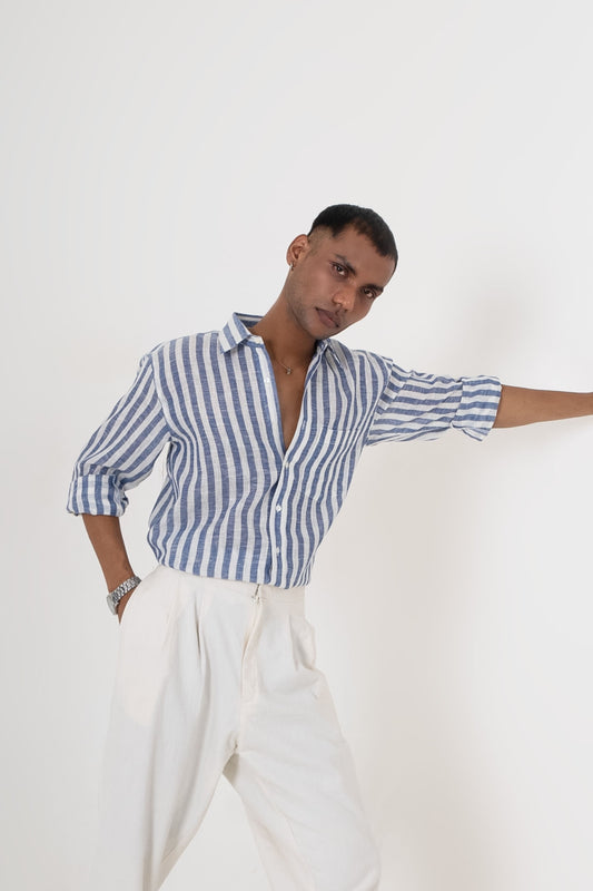 Sergant Stripe Shirt - Tushe - Let’s not run after what’s fleeting.
