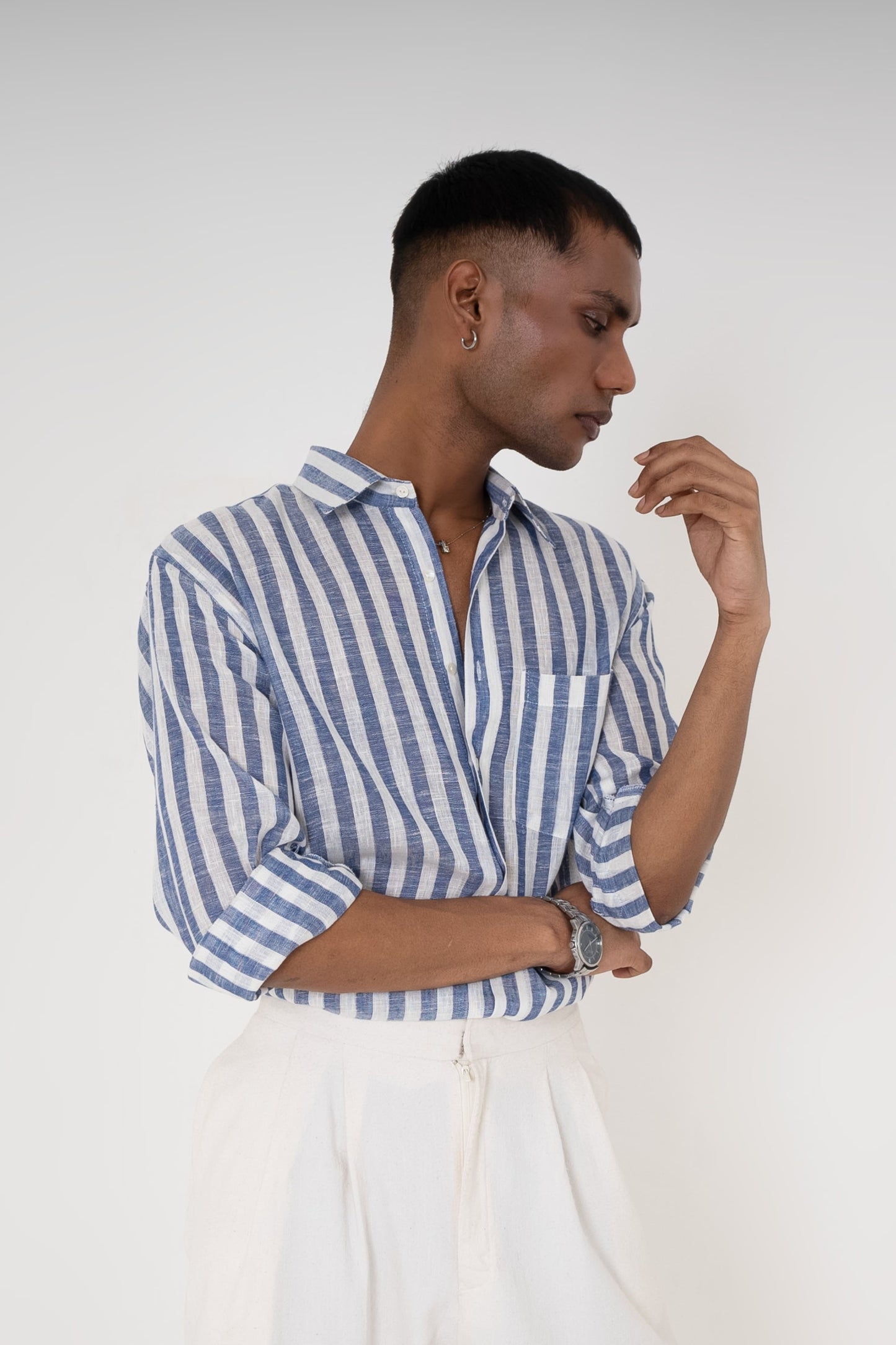 Sergant Stripe Shirt - Tushe - Let’s not run after what’s fleeting.
